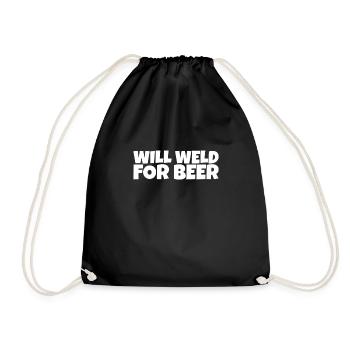 Metal Work Welding Forger Beer Lover Gift - Drawstring Bag - black - Front