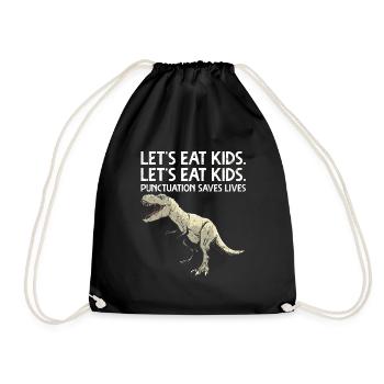 Funny Lets Eat Kids Graphique de ponctuation - Sac de sport léger - noir - Devant