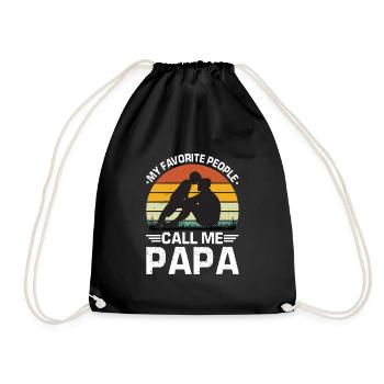 Welt bester Papa Vater Paare Paar Eltern Dad daddy - Turnbeutel - Schwarz - Vorne