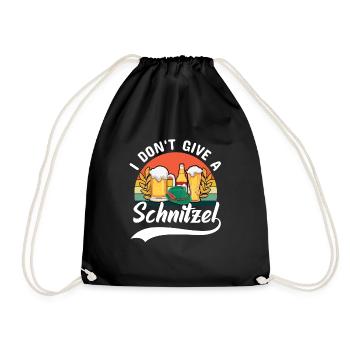 OKTOBER Bier Brezel Wurst Biergarten Schnitzel - Turnbeutel - Schwarz - Vorne