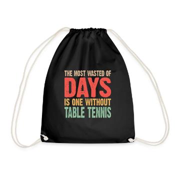 Table tennis Table tennis players Table tennis bats - Drawstring Bag - black - Front