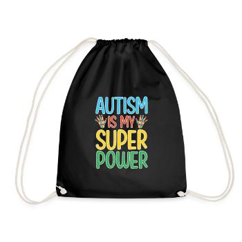 Autism Mother Daughter Son Autistic Parents Child - Drawstring Bag - black - Front