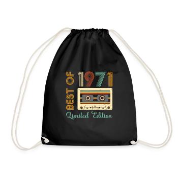 Anniversaire 1971 71 Vintage Rétro Vintage Cadeau - Sac de sport léger - noir - Devant