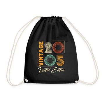 Limited Edition 2005 Birthday Vintage 2005 - Drawstring Bag - black - Front