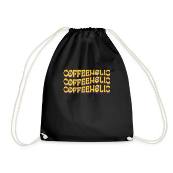Kaffee Sarkasmus Freunde Glück Freude Cappuccino - Turnbeutel - Schwarz - Vorne
