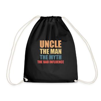 Meilleur oncle Bad Influence Cadeau de famille - Sac de sport léger - noir - Devant