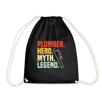 Ingénieur chauffagiste système cadeau mécanicien plombier - Sac de sport léger - noir - Devant