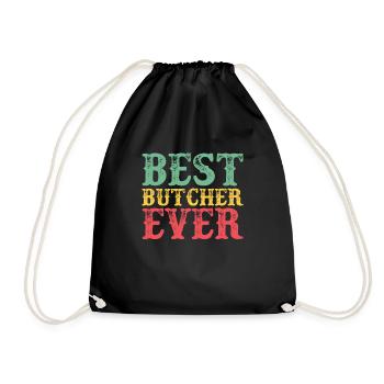 Butcher Butcher Profession Funny Saying Gift - Drawstring Bag - black - Front