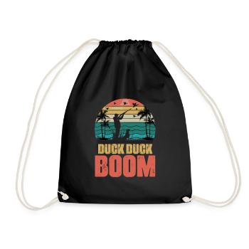 Duck Hunting Hunting Ducks Shooting Rifle Hunting - Drawstring Bag - black - Front