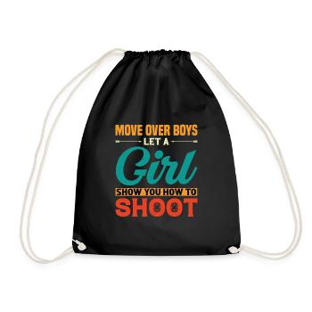 Archery - Bow Hunter Design Archery Arrow - Drawstring Bag - black - Front
