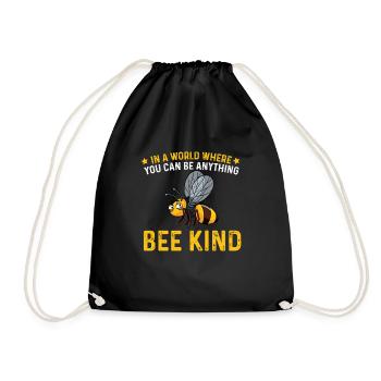 Bienen Imkerei Imker Honig Bienenzüchter Lustig - Turnbeutel - Schwarz - Vorne