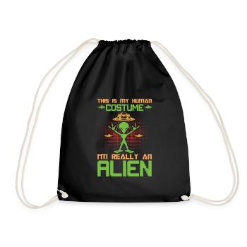 Graffiti Drops UFO Mystery - Drawstring Bag - black - Front