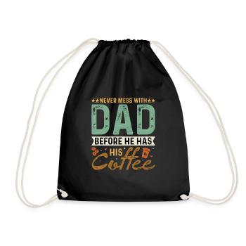 Meilleur monde Papa Père Café Couple Parents Papa - Sac de sport léger - noir - Devant