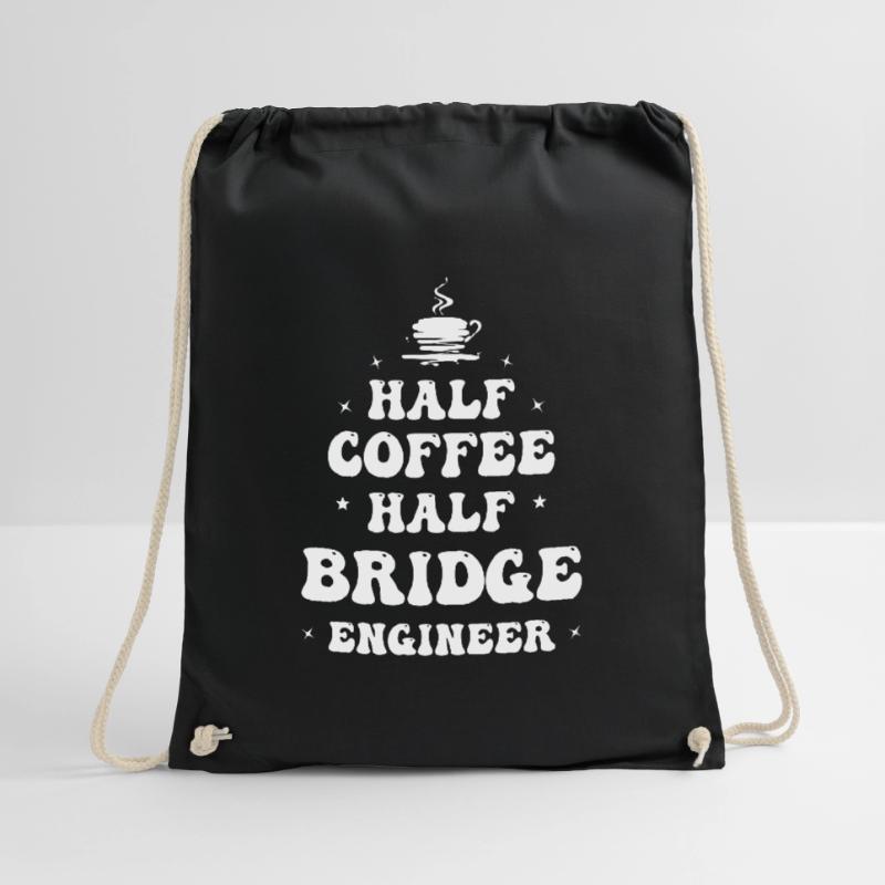 Civil Engineer Bridge Construction Statics Coffee Engineer Drawstring Bag