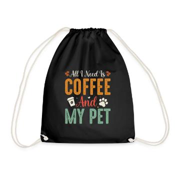 Cafetière Chien Machine Puppy Cup Grains - Sac de sport léger - noir - Devant