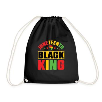 Love June Black Culture Black History Month - Drawstring Bag - black - Front