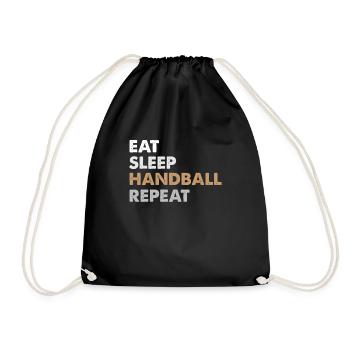 Handball Dreher Handball player Handball club - Drawstring Bag - black - Front