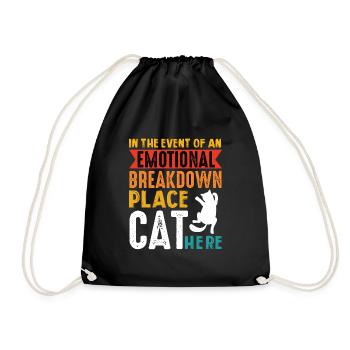 Real men love cats cat man cat father - Drawstring Bag - black - Front