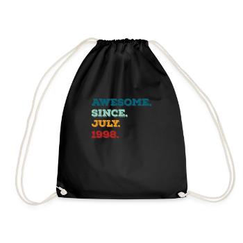 July 1998 - Birthday in July - Drawstring Bag - black - Front