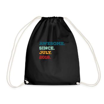 July 2018- Birthday in July - Drawstring Bag - black - Front