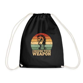 Chess player Chess quote chess game - Drawstring Bag - black - Front