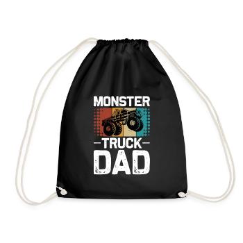 Monster Truck Monster Truck Papa Père Cadeau - Sac de sport léger - noir - Devant