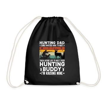 Hunter Papa Son Père Chasse Chasse - Sac de sport léger - noir - Devant