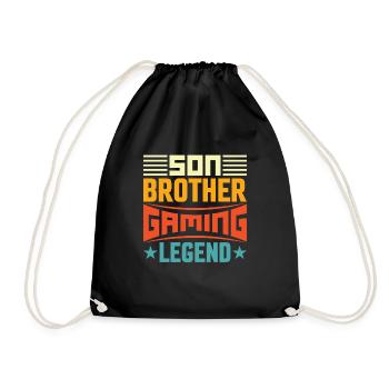 Son frère Gamer Légende Jeu Jeu vidéo Gamer - Sac de sport léger - noir - Devant