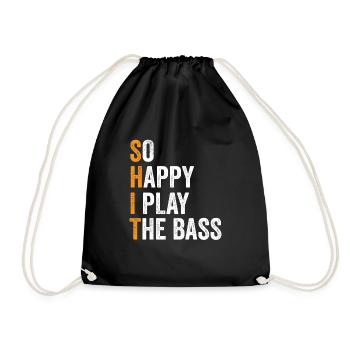 Bassiste Musique Bassiste Musicien Guitare basse - Sac de sport léger - noir - Devant