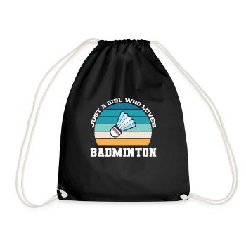 Badminton Badminton Crossminton Woman Girls Sport - Drawstring Bag - black - Front