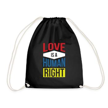 Human Rights Politics Freedom Demonstrating - Drawstring Bag - black - Front