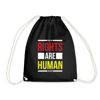Human Rights Politics Freedom Demonstrating - Drawstring Bag - black - Front