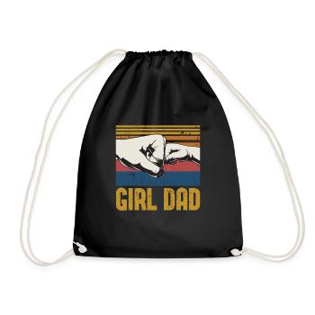 Vatertag Vater Tochter Geschenk Papa Prinzessin - Turnbeutel - Schwarz - Vorne