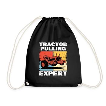 Farmer Tractor Agriculture Farmer Tractor Farm - Drawstring Bag - black - Front