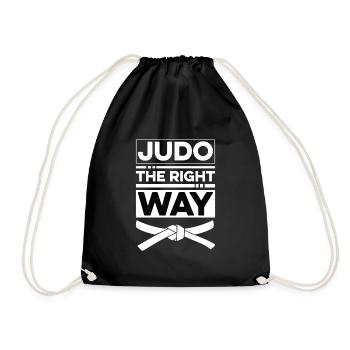 Asian Martial Arts Judoka Judo Fighter Geshenk - Drawstring Bag - black - Front
