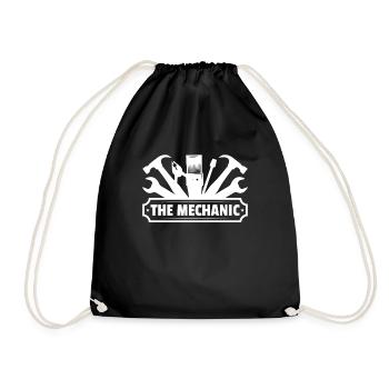 Mechanic Technician Craftsman Garage Car Hobbyist - Drawstring Bag - black - Front
