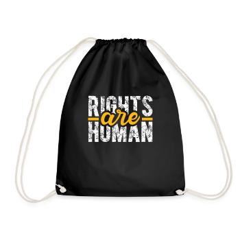 Human Rights Politics Freedom Demonstrating - Drawstring Bag - black - Front