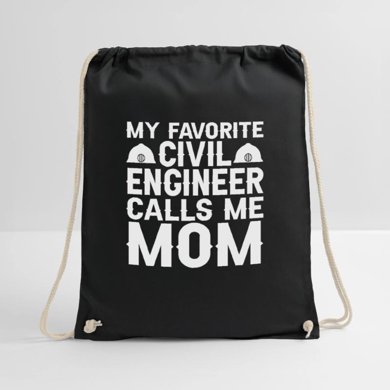 Civil Engineer Bridge Construction Statics Son Mama Engineer Drawstring Bag