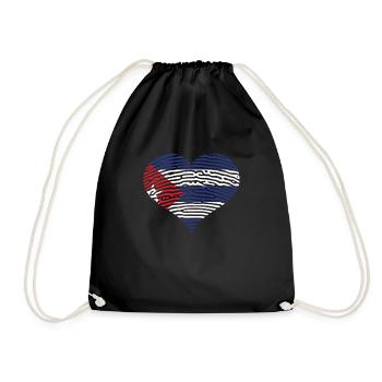 Drapeau de Cuba Drapeau du cœur Cubains - Sac de sport léger - noir - Devant