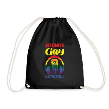 Musique gay Lesbienne Gay Cadeau lesbien gay - Sac de sport léger - noir - Devant