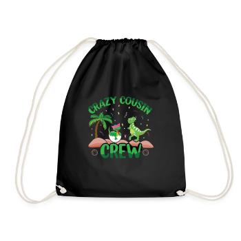 Cousin Dinosaurs Relatives Friends Cousins - Drawstring Bag - black - Front