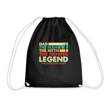 Père Pêche Fête des pères Pêcheur Pêche Papa Poisson - Sac de sport léger - noir - Devant