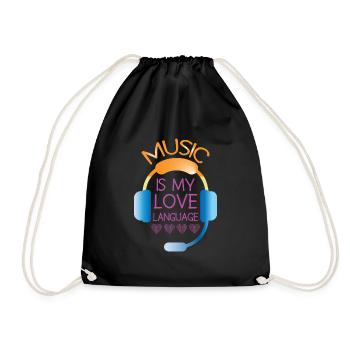 Musicien vinyle Musique rétro Vinyle Vintage Musique Making - Sac de sport léger - noir - Devant