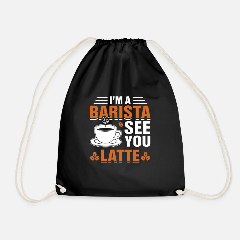 Stolzer Barista Beruf Kaffee Catering Espresso - Turnbeutel - Schwarz