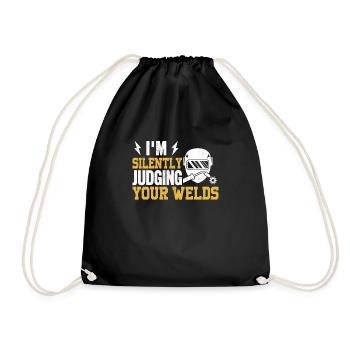 Welder Profession Heat Steel Gas TIG MAG Welding - Drawstring Bag - black - Front