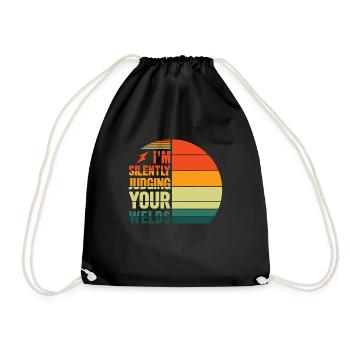 Welder Profession Heat Steel Gas TIG MAG Welding - Drawstring Bag - black - Front