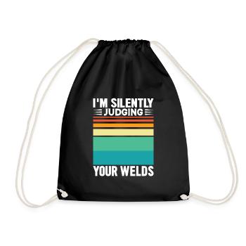 Welder Profession Heat Steel Gas TIG MAG Welding - Drawstring Bag - black - Front