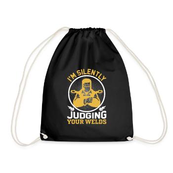 Welder Profession Heat Steel Gas TIG MAG Welding - Drawstring Bag - black - Front