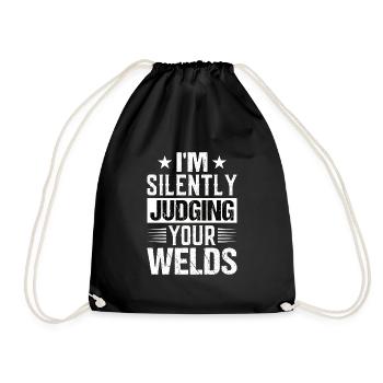 Welder Profession Heat Steel Gas TIG MAG Welding - Drawstring Bag - black - Front