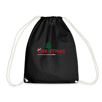 Christmas Team Partner Look Christmas Crew - Drawstring Bag - black - Front